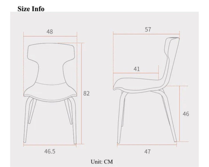 GALIEN Faux Leather Dining Chair (set of 2) - Radical Homes Singapore