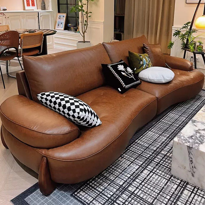 ALMIRA Modern Leather Sofa - Radical Homes Singapore