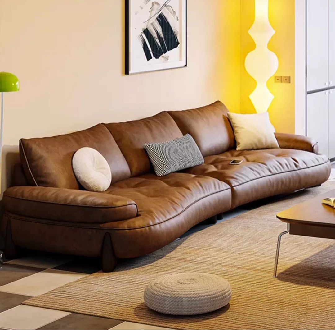 ALMIRA Modern Leather Sofa - Radical Homes Singapore