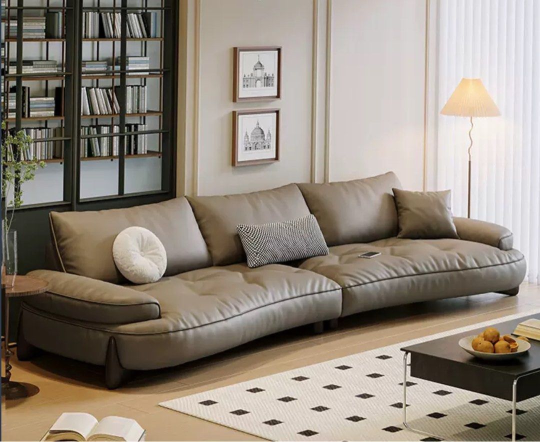ALMIRA Modern Leather Sofa - Radical Homes Singapore