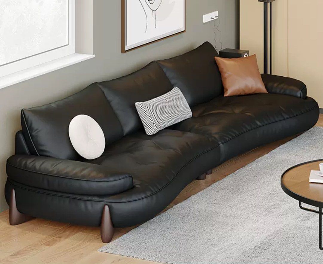 ALMIRA Modern Leather Sofa - Radical Homes Singapore