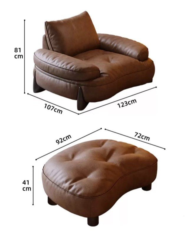 ALMIRA Modern Leather Sofa - Radical Homes Singapore