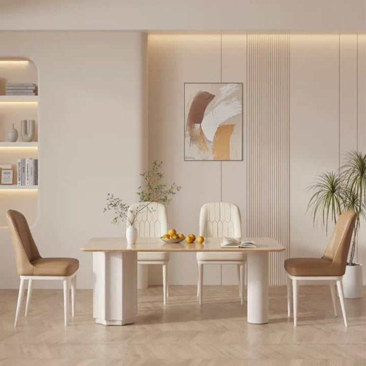 MODOK Modern Leather Dining Chair - Radical Homes Singapore