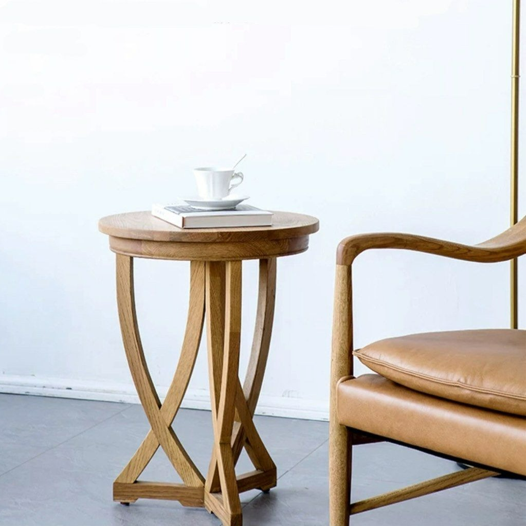 SHADDAM Modern Solid Wood Side Table - Radical Homes Singapore