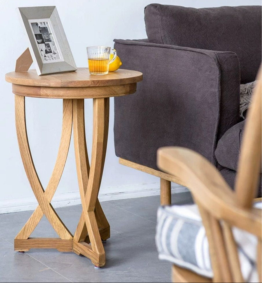 SHADDAM Modern Solid Wood Side Table - Radical Homes Singapore