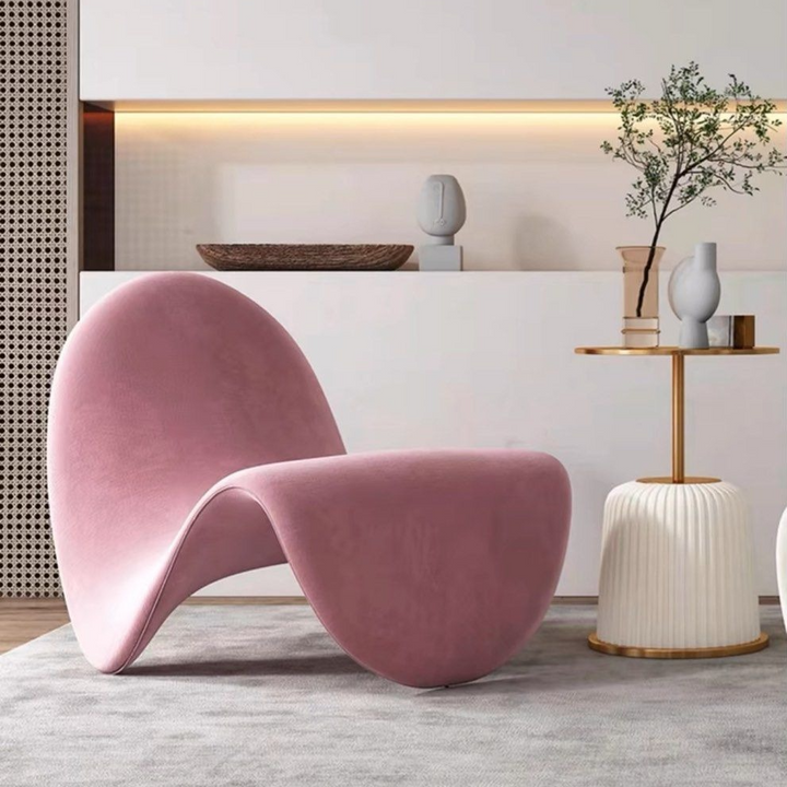 KIAN Modern Velvet Lounge Chair - Radical Homes Singapore