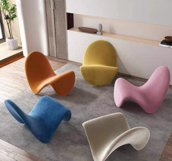 KIAN Modern Velvet Lounge Chair - Radical Homes Singapore