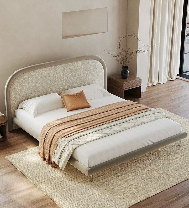 BREVQO Modern Boucle Bedframe - Cassa Haus Singapore