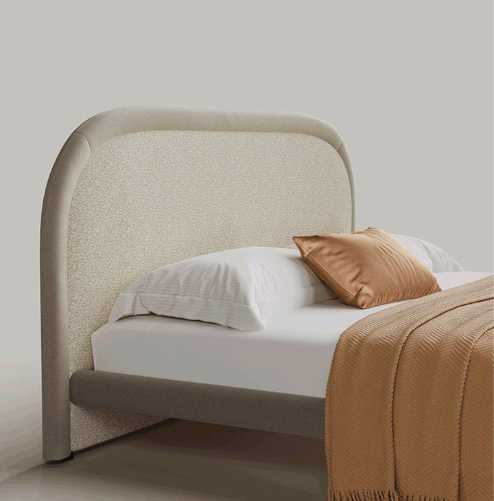 BREVQO Modern Boucle Bedframe - Cassa Haus Singapore
