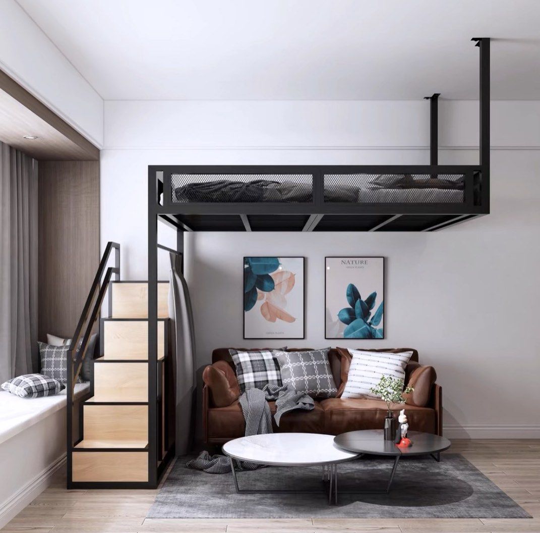 CATHAY Industrial Loft Bedframe - Radical Homes Singapore