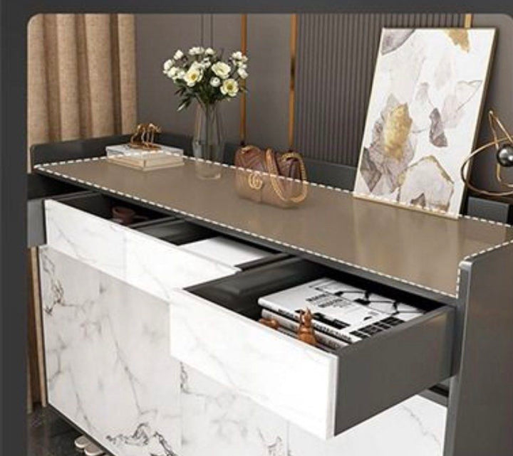 CAYENNE Modern Marble Shoe Cabinet - Radical Homes Singapore