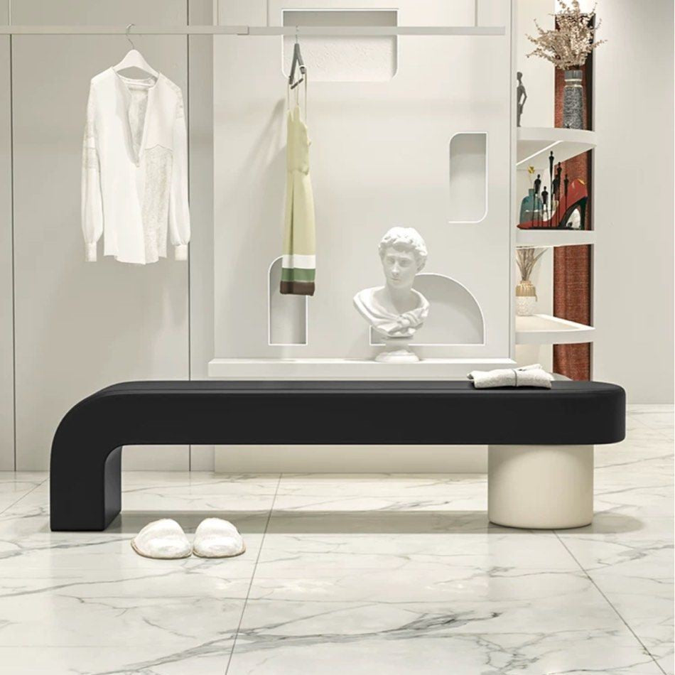 GALILEO Modern Leather Bench - Radical Homes Singapore