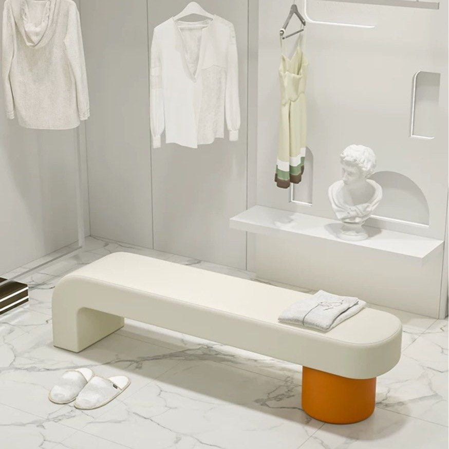 GALILEO Modern Leather Bench - Radical Homes Singapore