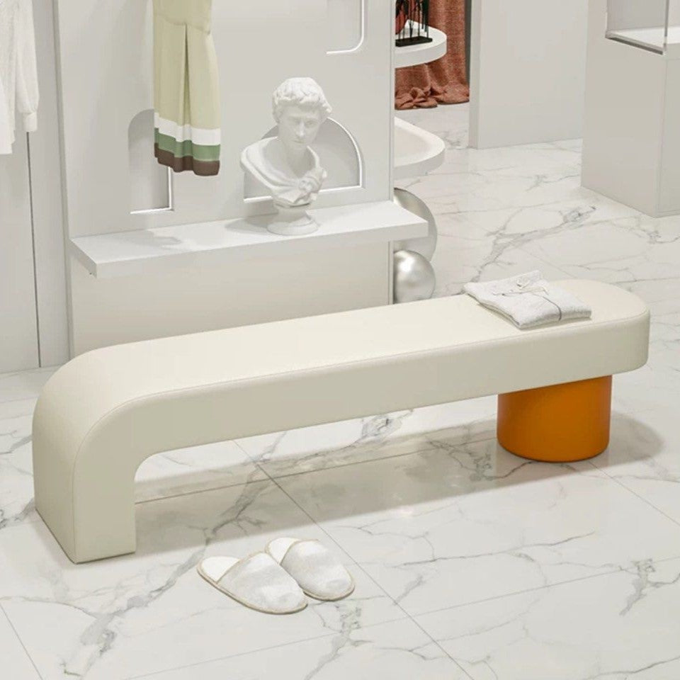 GALILEO Modern Leather Bench - Radical Homes Singapore