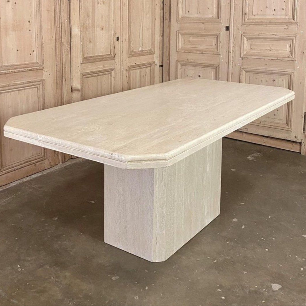 DIANN Modern Travertine Dining Table - Radical Homes Singapore