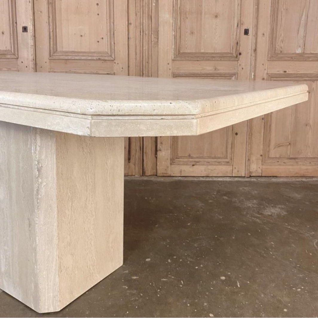 DIANN Modern Travertine Dining Table - Radical Homes Singapore