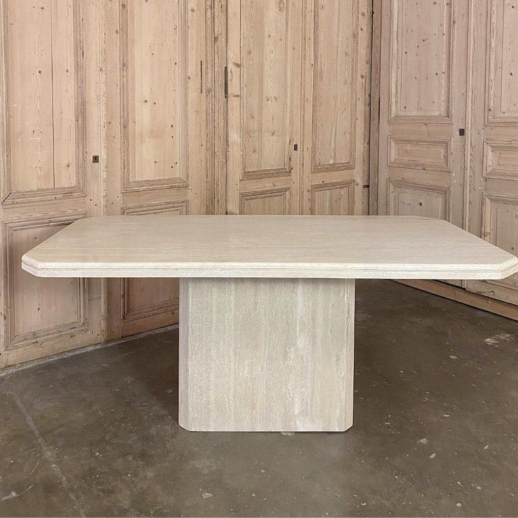 DIANN Modern Travertine Dining Table - Radical Homes Singapore