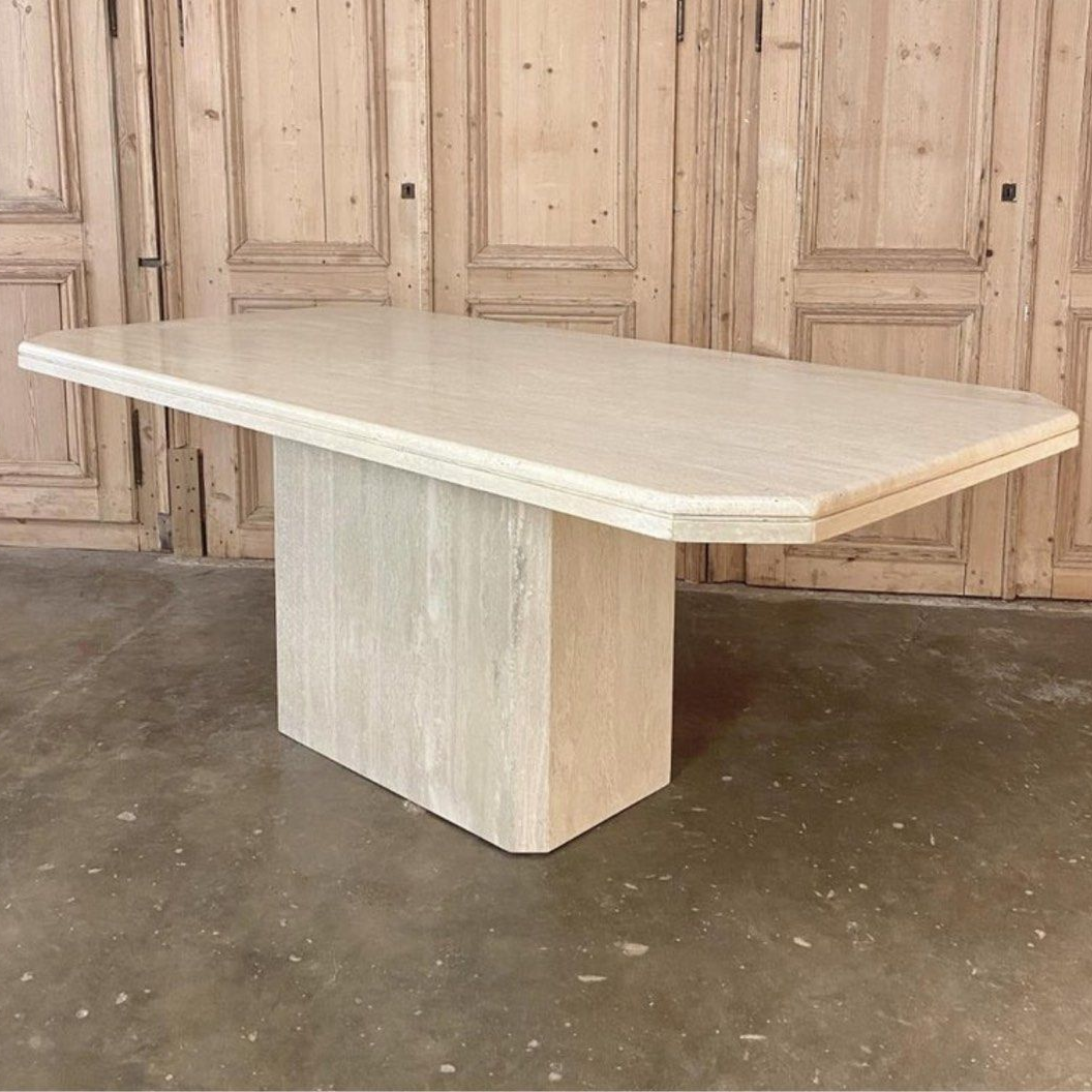 DIANN Modern Travertine Dining Table - Radical Homes Singapore