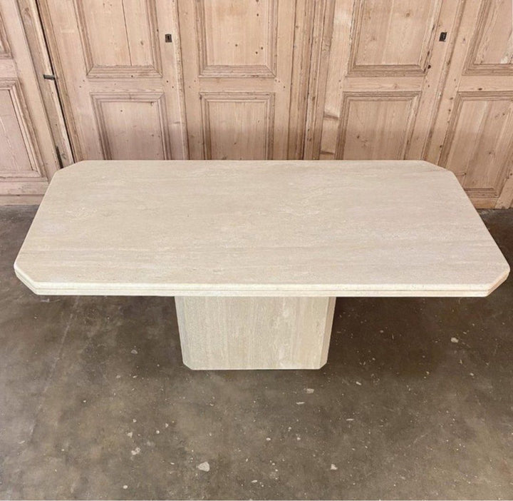 DIANN Modern Travertine Dining Table - Radical Homes Singapore