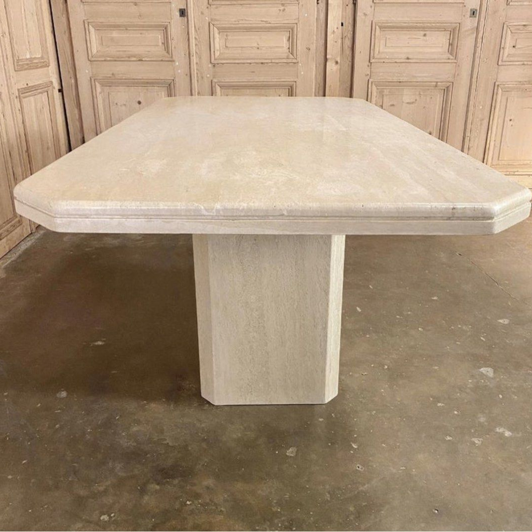 DIANN Modern Travertine Dining Table - Radical Homes Singapore