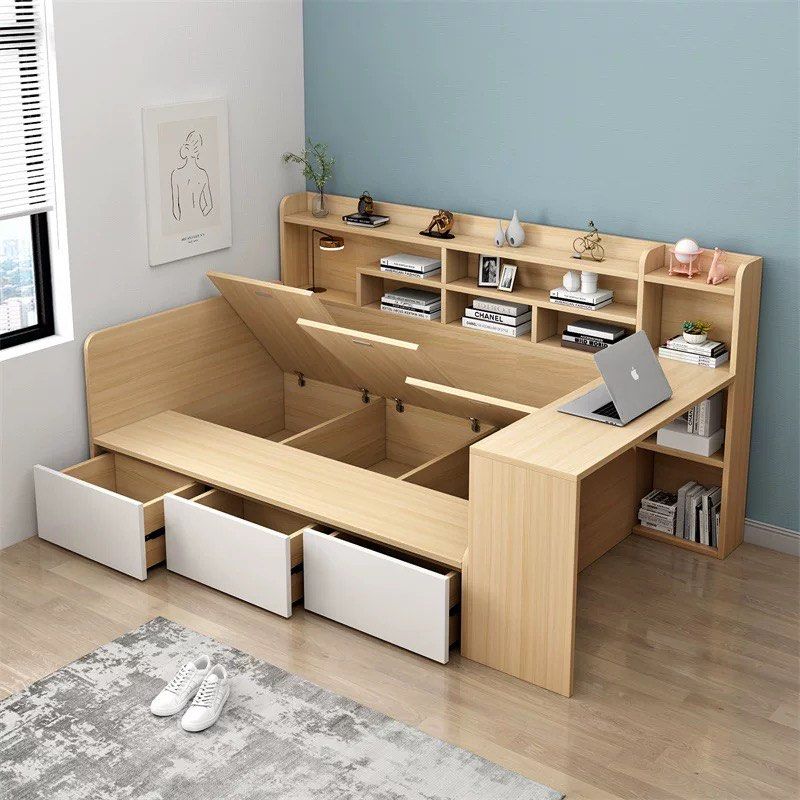 CHARLES Modern Storage Bedframe - Radical Homes Singapore