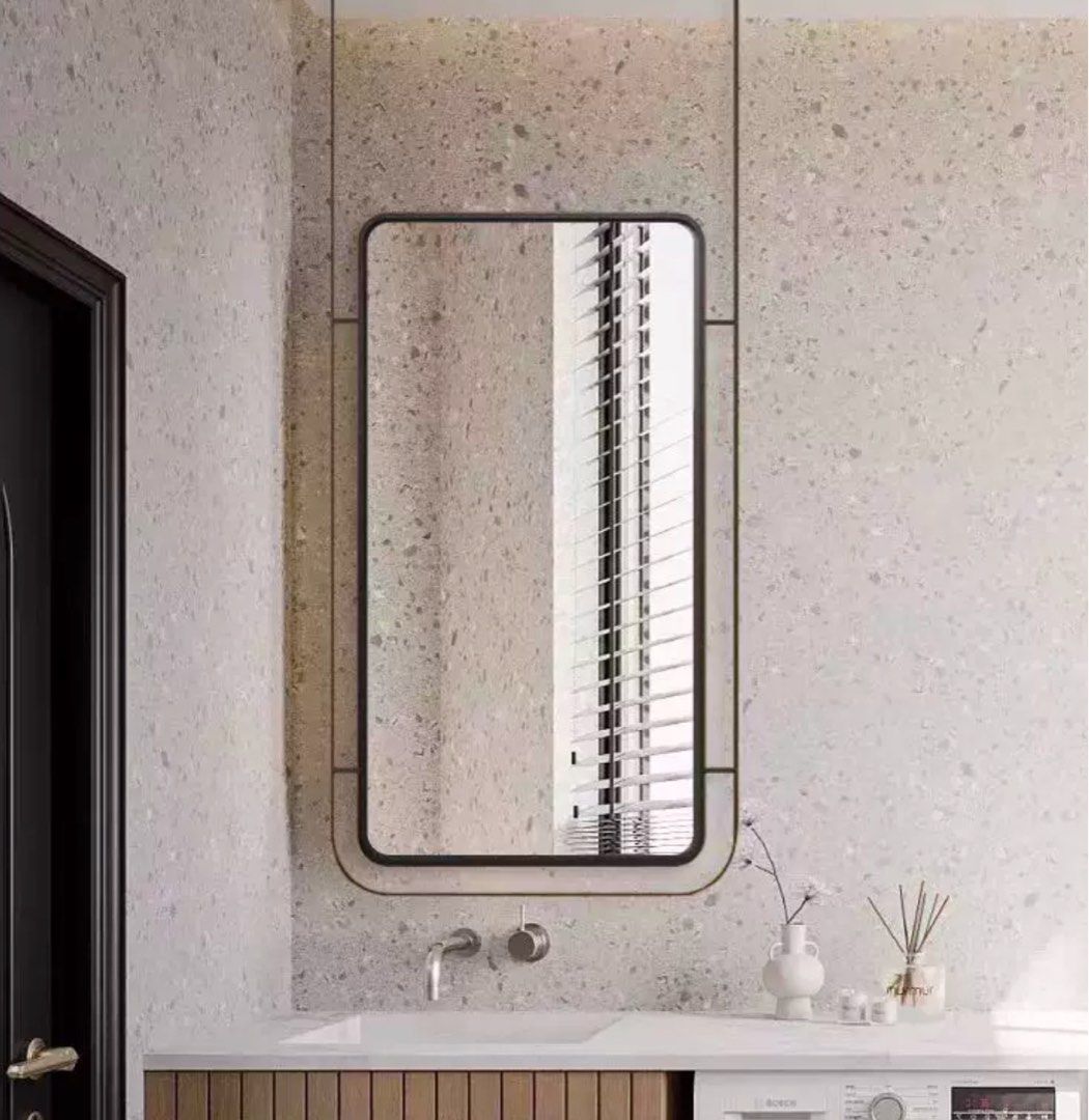 CHRIS Modern Suspended Bathroom Mirror - Radical Homes Singapore