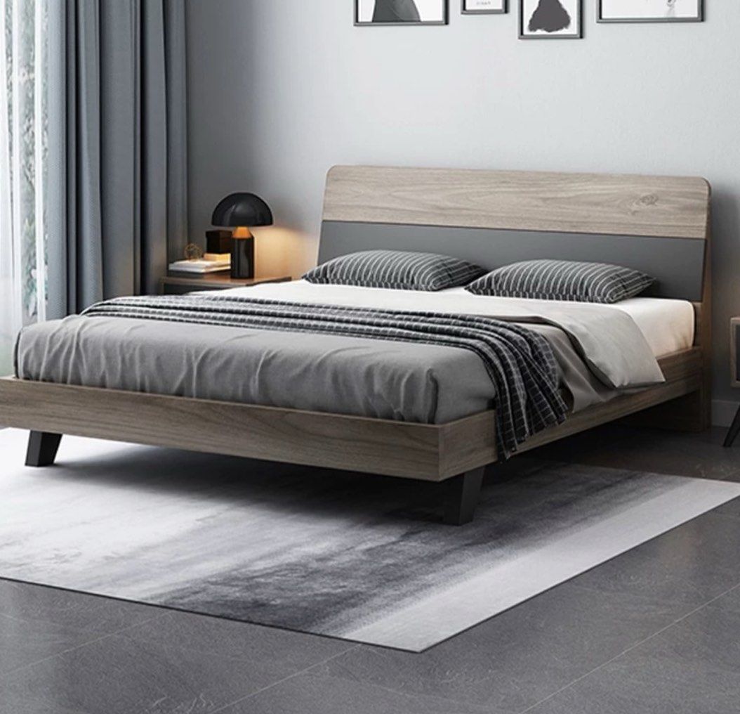 CILLIAN Rustic Oak Bedframe - Radical Homes Singapore