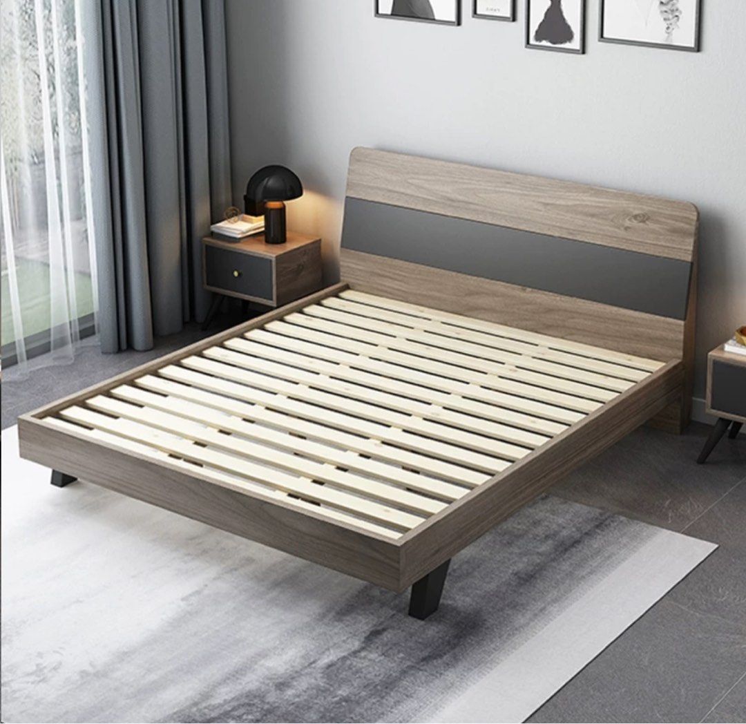 CILLIAN Rustic Oak Bedframe - Radical Homes Singapore