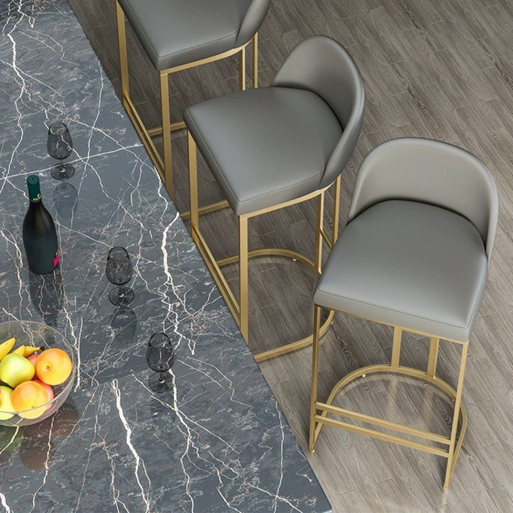 AERO Modern Leather Bar Stool - Radical Homes Singapore