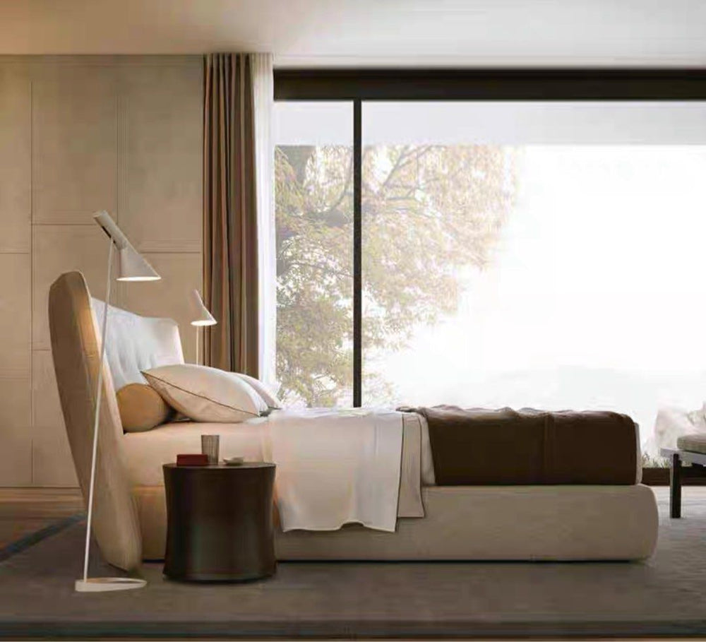 CLAIVE Modern Fabric Bedframe - Radical Homes Singapore