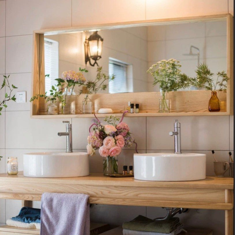 COLLIN Solid Wood Wall Mirror - Radical Homes Singapore