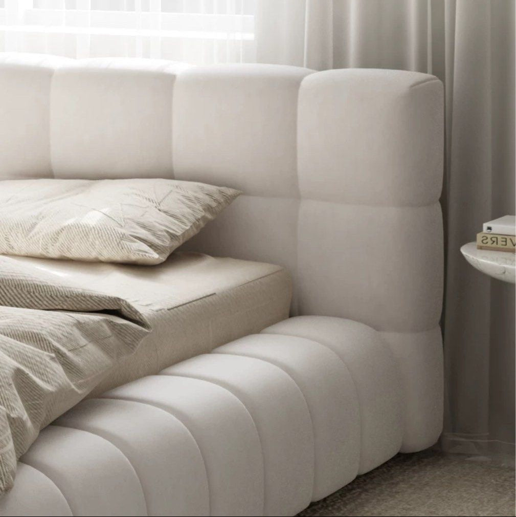 COLLIN Modern Boucle Bed - Radical Homes Singapore