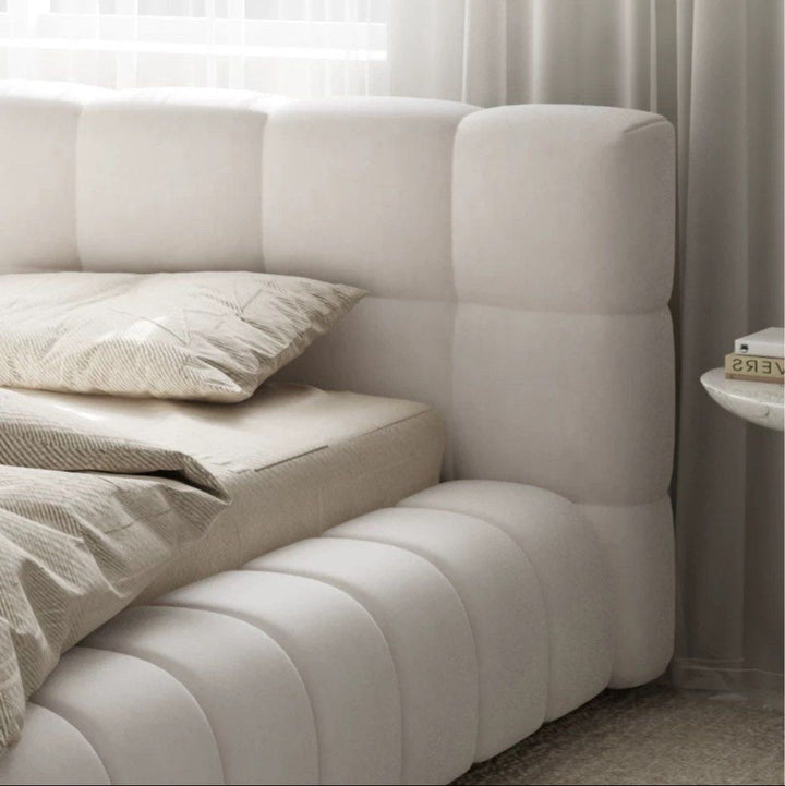COLLIN Modern Boucle Bed - Radical Homes Singapore