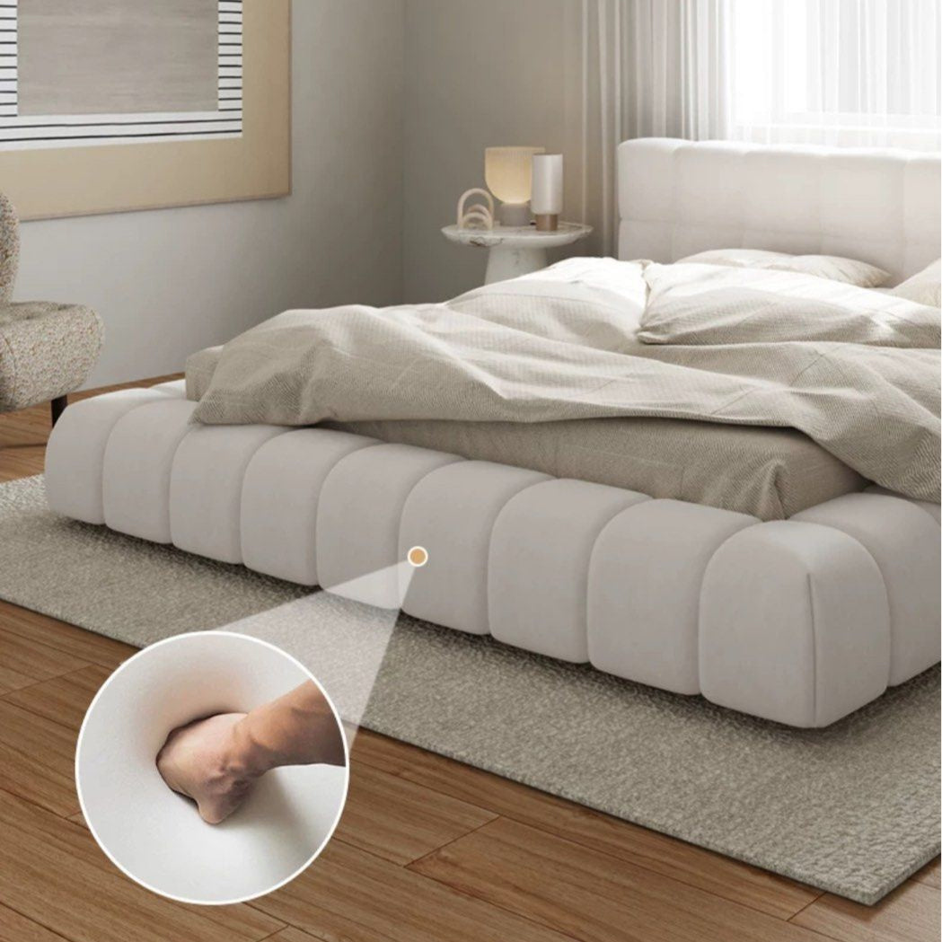 COLLIN Modern Boucle Bed - Radical Homes Singapore