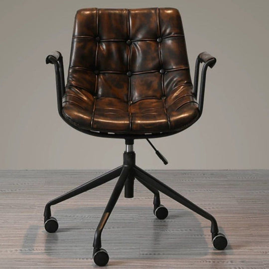 KORDO Industrial Leather Swivel Office Chair - Cassa Haus Singapore