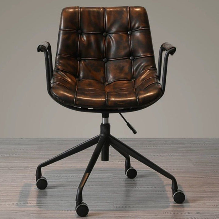 COLT Industrial Leather Swivel Office Chair - Radical Homes Singapore