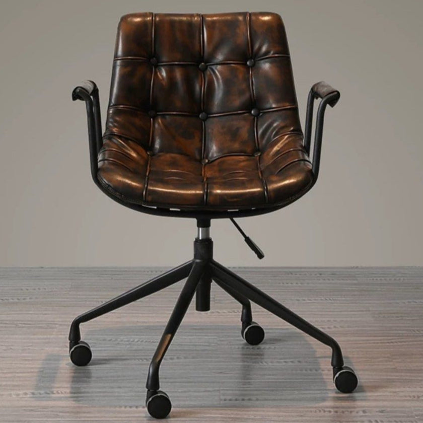 COLT Industrial Leather Swivel Office Chair - Radical Homes Singapore