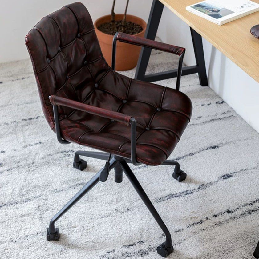 COLT Industrial Leather Swivel Office Chair - Radical Homes Singapore