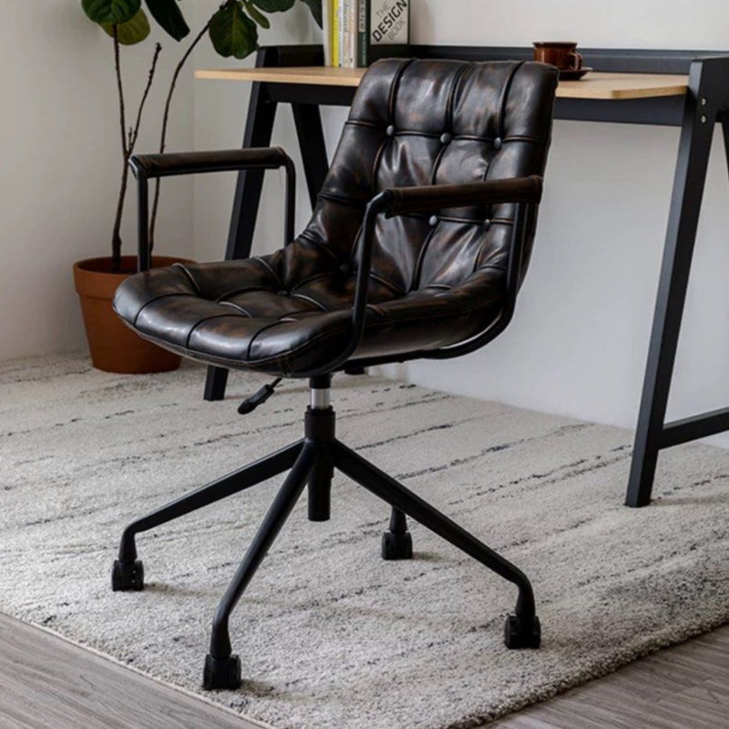 COLT Industrial Leather Swivel Office Chair - Radical Homes Singapore