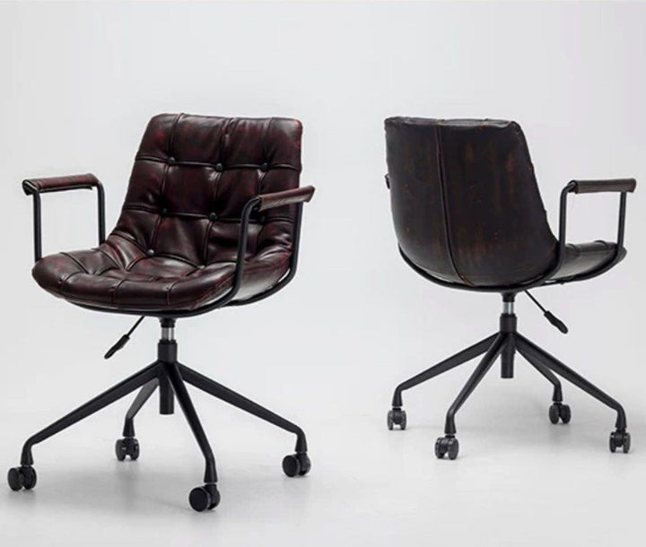 COLT Industrial Leather Swivel Office Chair - Radical Homes Singapore