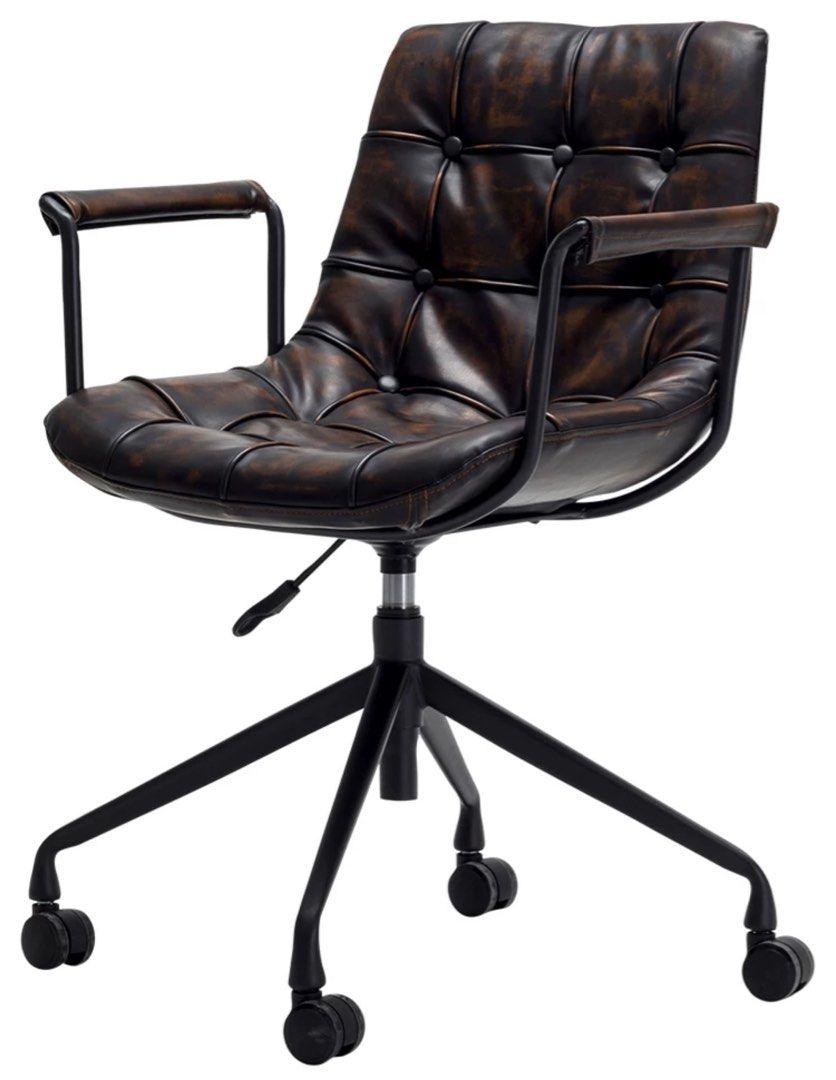 COLT Industrial Leather Swivel Office Chair - Radical Homes Singapore