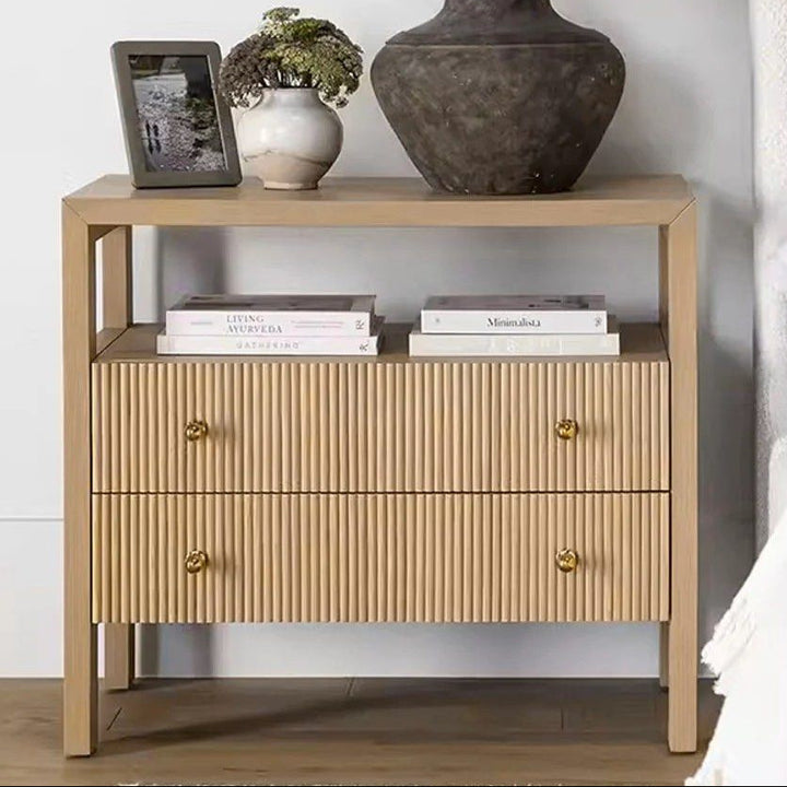 CONNOR Modern Fluted Bedside Table - Cassa Haus Singapore