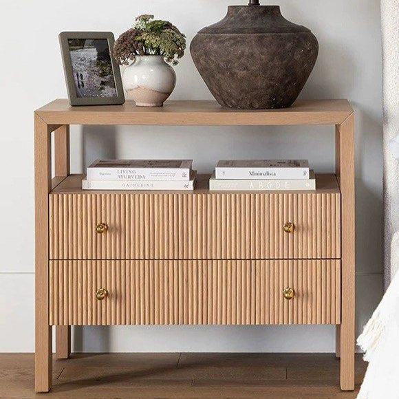 CONNOR Modern Fluted Bedside Table - Cassa Haus Singapore