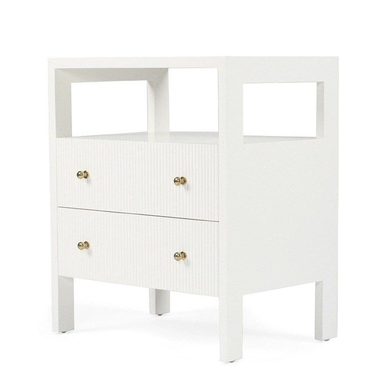 CONNOR Modern Fluted Bedside Table - Cassa Haus Singapore