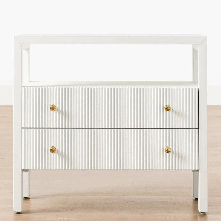 CONNOR Modern Fluted Bedside Table - Cassa Haus Singapore
