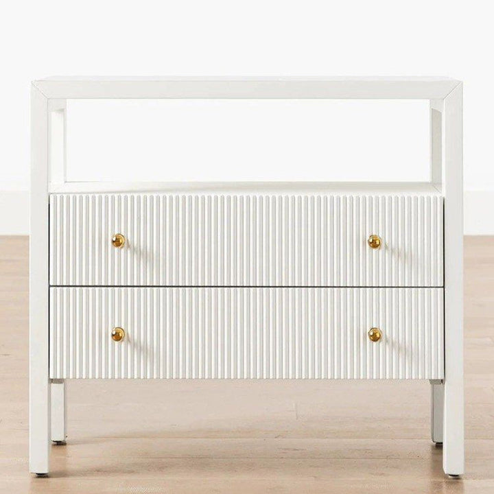 CONNOR Modern Fluted Bedside Table - Cassa Haus Singapore