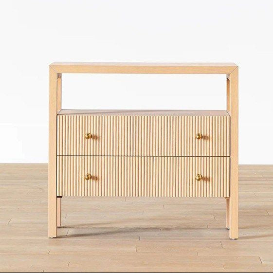 CONNOR Modern Fluted Bedside Table - Cassa Haus Singapore