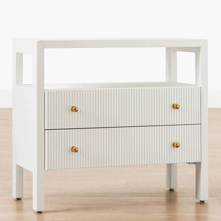 CONNOR Modern Fluted Bedside Table - Cassa Haus Singapore