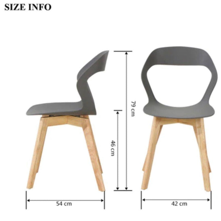 REVAN Armless Cozy Dining Chair (set of 2) - Radical Homes Singapore