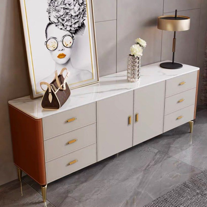 CASI Modern Leather Sideboard - Radical Homes Singapore
